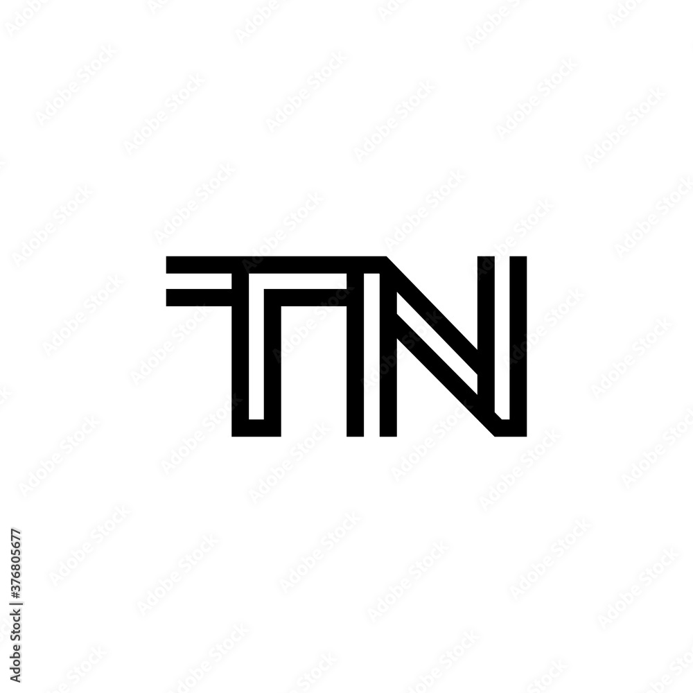 initial letter tn line stroke logo modern initial letter tn line stroke logo modern