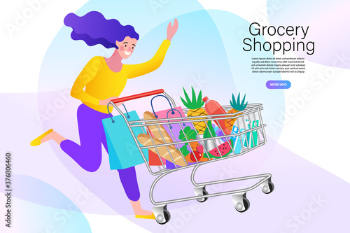 woman with shopping cart