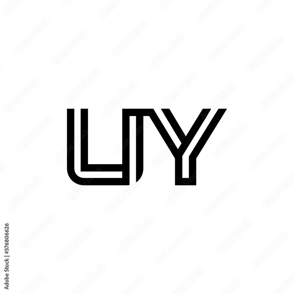 initial letter uy line stroke logo modern initial letter uy line stroke logo modern