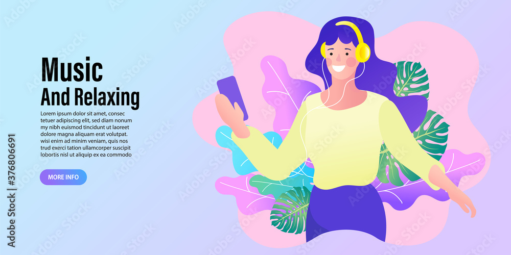 vector illustration of an abstract background with woman