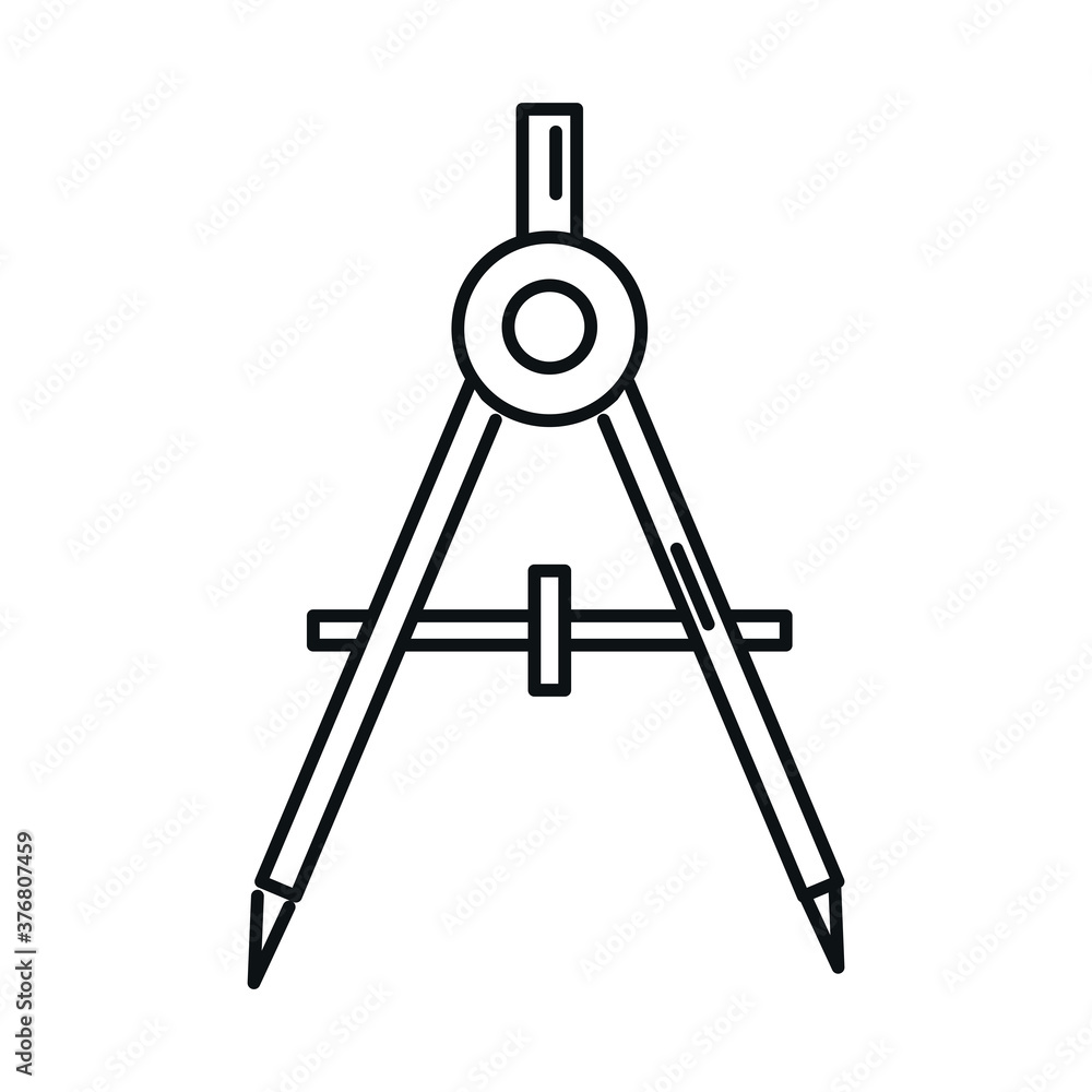 back to school, geometry compass supply elementary education line icon style back to school, geometry compass supply elementary education line icon style