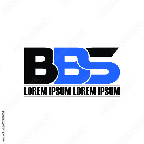 BBS letter monogram logo design vector photo