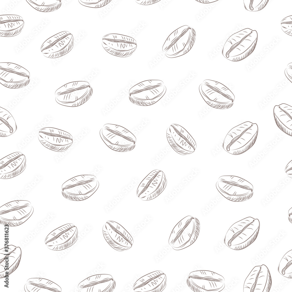 Seamless pattern with coffee beans Seamless pattern with coffee beans