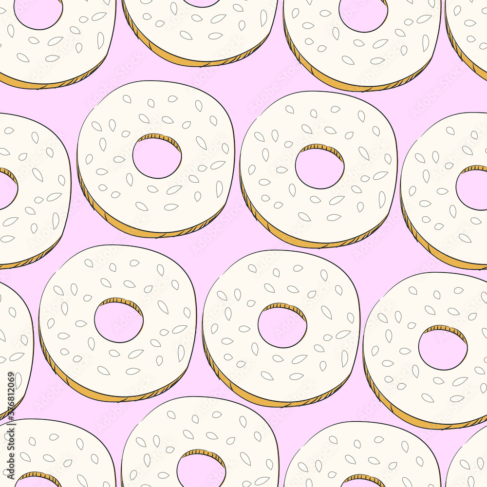 Donuts seamless vector pattern Donuts seamless vector pattern