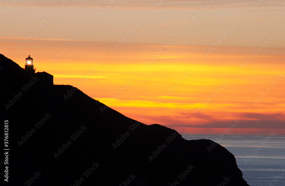 Point Sur Lighthouse California sunset