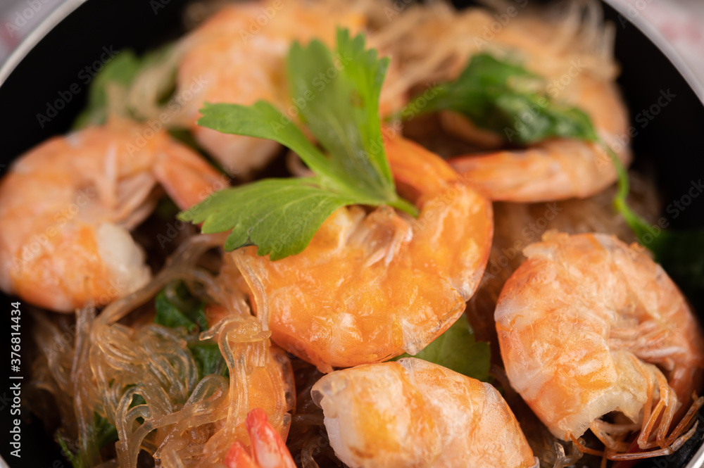 Baked Shrimp with Glass Noodles. Baked Shrimp with Glass Noodles.