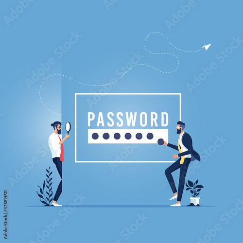 Hacking account and password concept-Account data phishing with cyber thief, Thief Hacker stealing sensitive data, personal information as passwords, Concept hacking internet