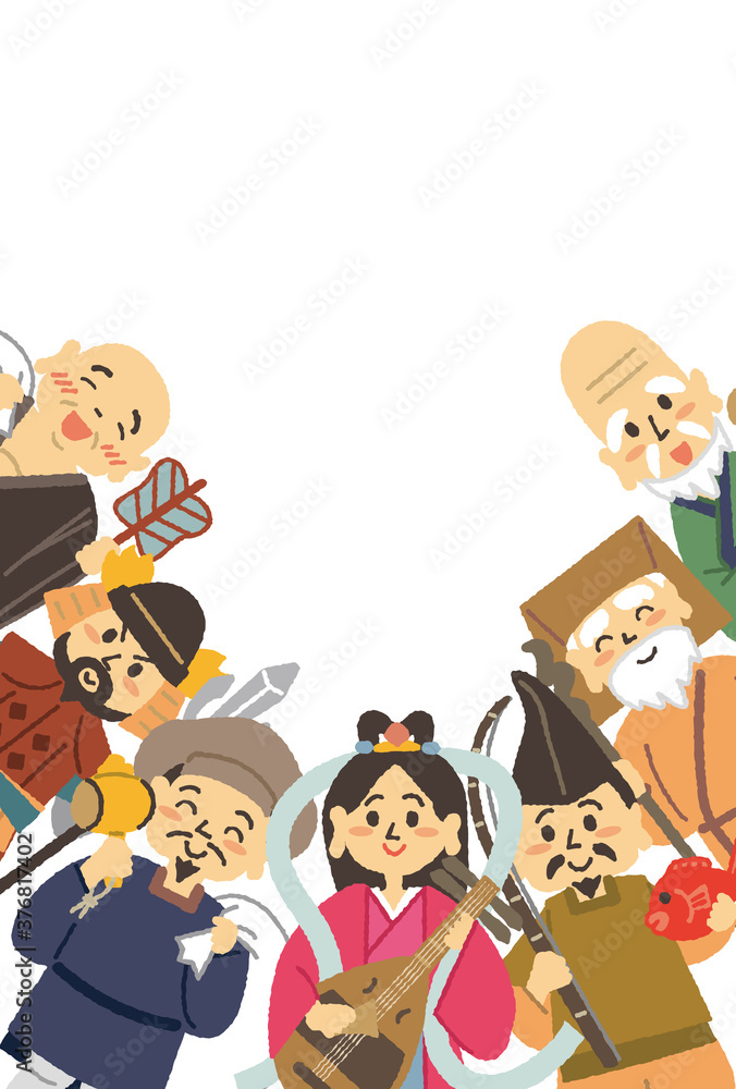 七福神の年賀状デザイン