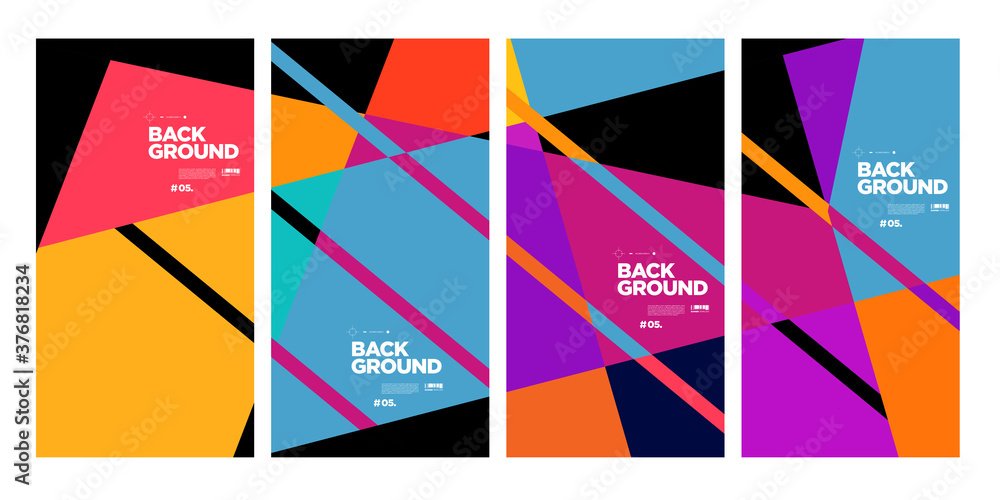 Vector colorful abstract geometric background for banner and social media