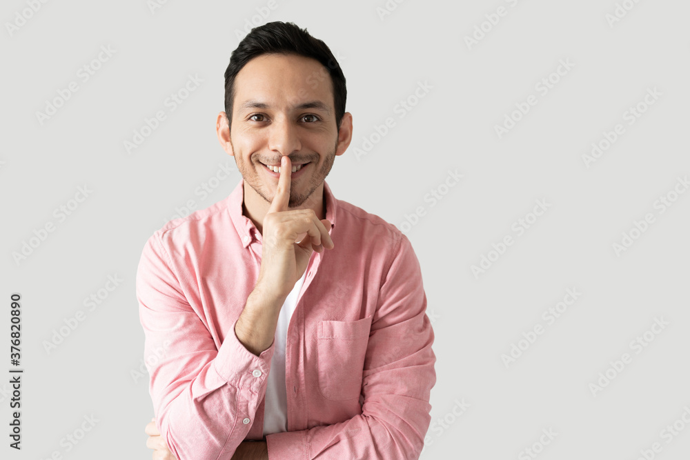 Happy guy trying to keep a secret Happy guy trying to keep a secret