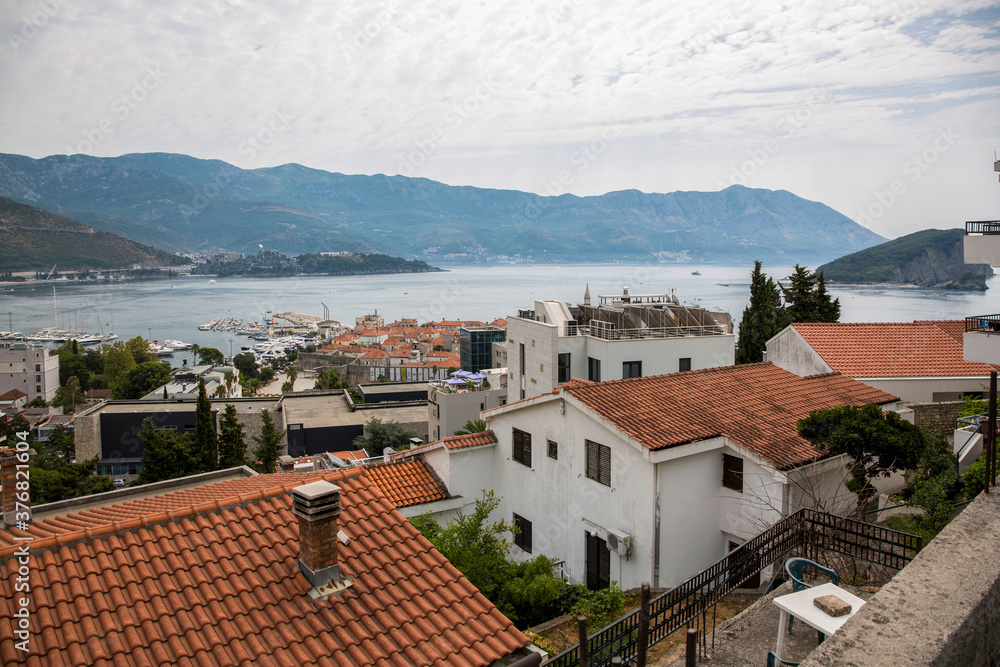 Obraz premium Panorama of the city of Budva in Montenegro.