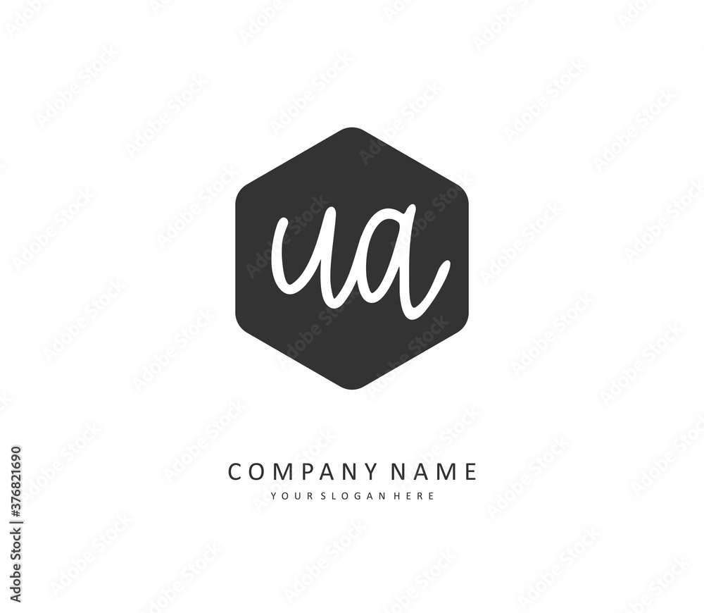 U A UA Initial letter handwriting and signature logo. A concept handwriting initial logo with template element. U A UA Initial letter handwriting and signature logo. A concept handwriting initial logo with template element.