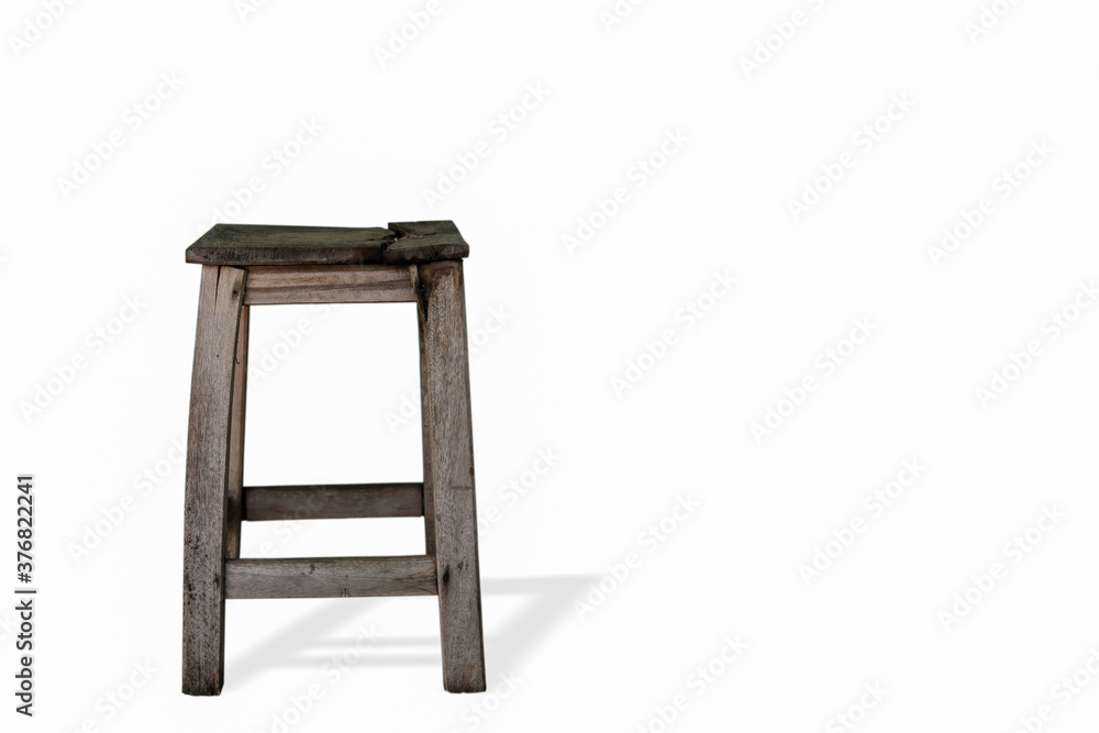 Thailand, Wood - Material, Desk, Front View, White Background