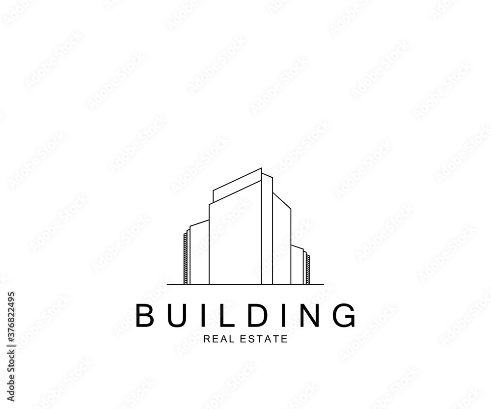 Building icon logo design template