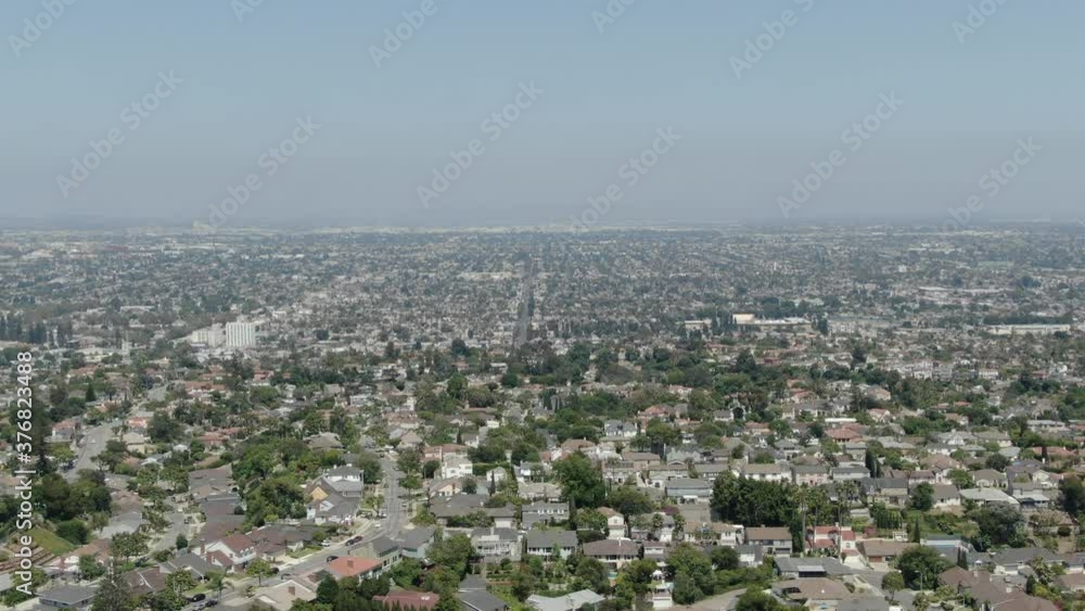 South Los Angeles From View Park Aerial Shot Elevate California USA South Los Angeles From View Park Aerial Shot Elevate California USA