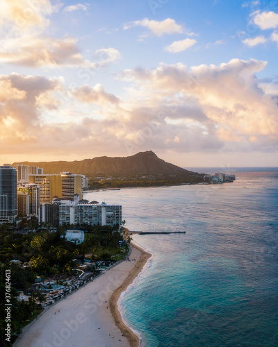 sunset on the beach city
