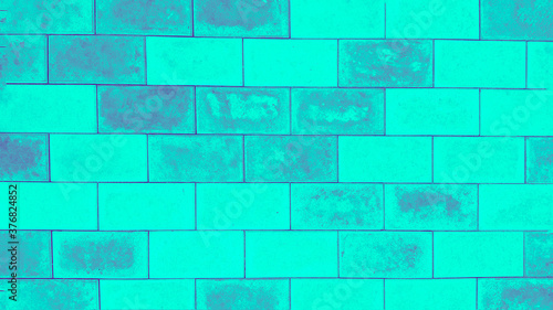 Background of the brickwork. Structural material. For designers. Interior of the building facade. Masonry. Construction industry. The color is blue..
