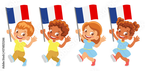 France flag in hand set