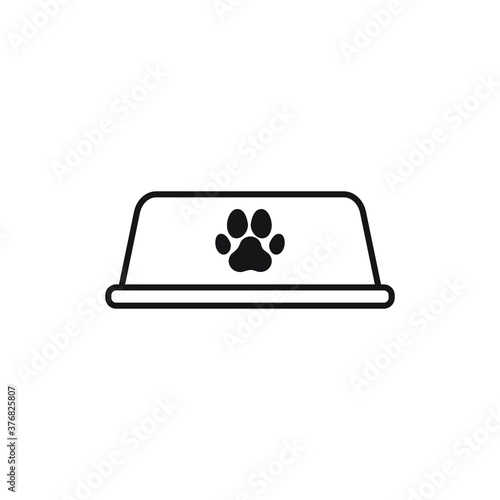 Pet food bowl for cat or dog icon design. vector illustration