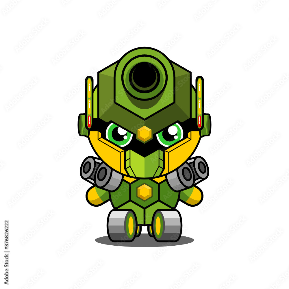 Obraz premium illustration vector graphic of turtle tank armored character