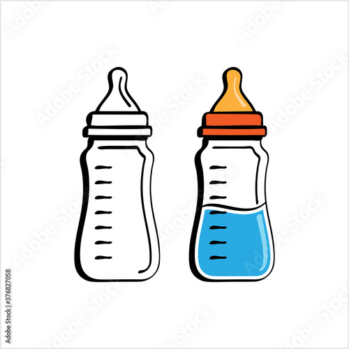 Baby Feeder Bottle, Milk, Water Nipple Feeder Icon
