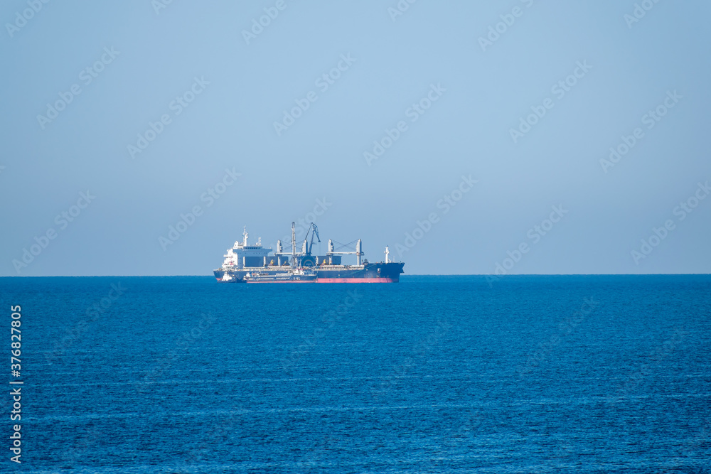 Bulk carrier at sea