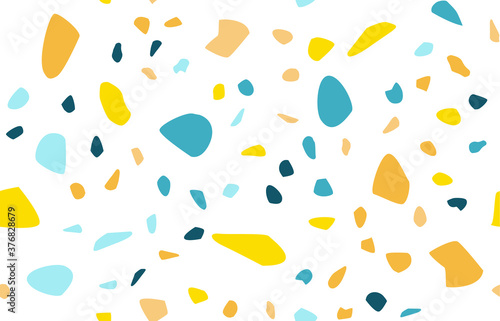 Terrazzo seamless pattern. Pastel colors. Marble. Abstract background.