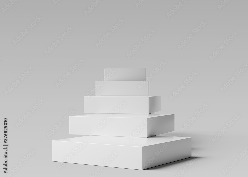 White stairs 3d rendering. Staircase minimal background. Abstract ladder product display and object placement. White stairs 3d rendering. Staircase minimal background. Abstract ladder product display and object placement.