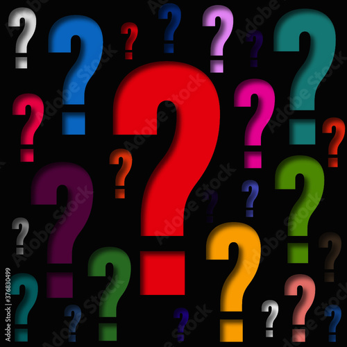 question, interrogation,faq- set de point d'interrogation