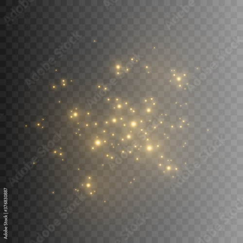 Dust with Light, lighting effect illustration drawn on a checkered background.