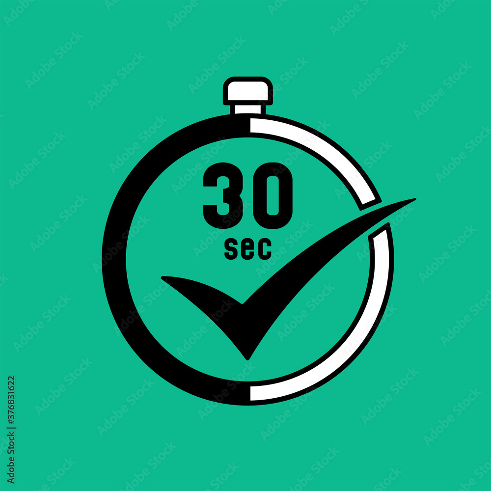 30 Second time countdown sign 30 Second time countdown sign