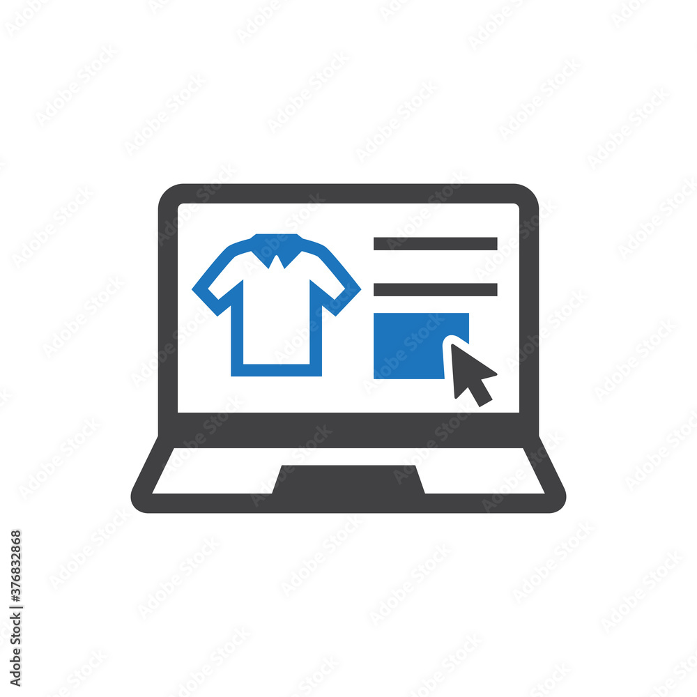 Online clothing store icon Online clothing store icon