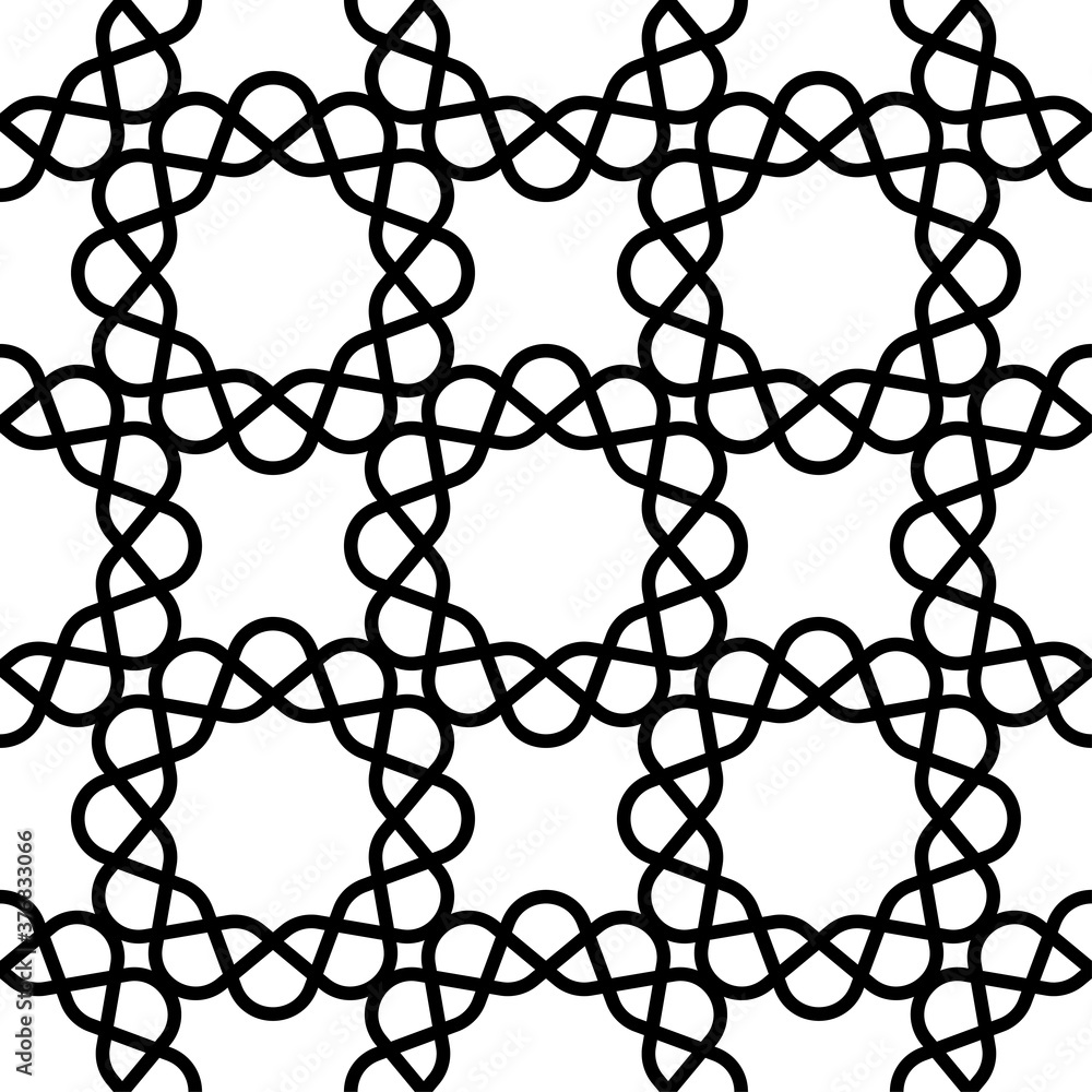 Fototapeta premium Ethnic ornament pattern for laser cut and cnc. Vector illustration isolated on white background.