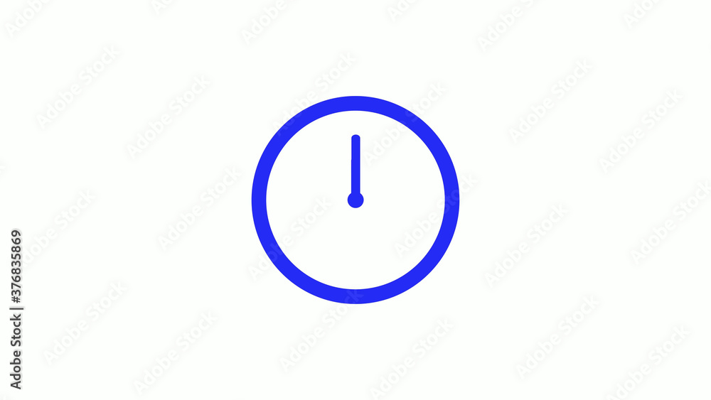 12 hours counting down clock icon on white background 12 hours counting down clock icon on white background