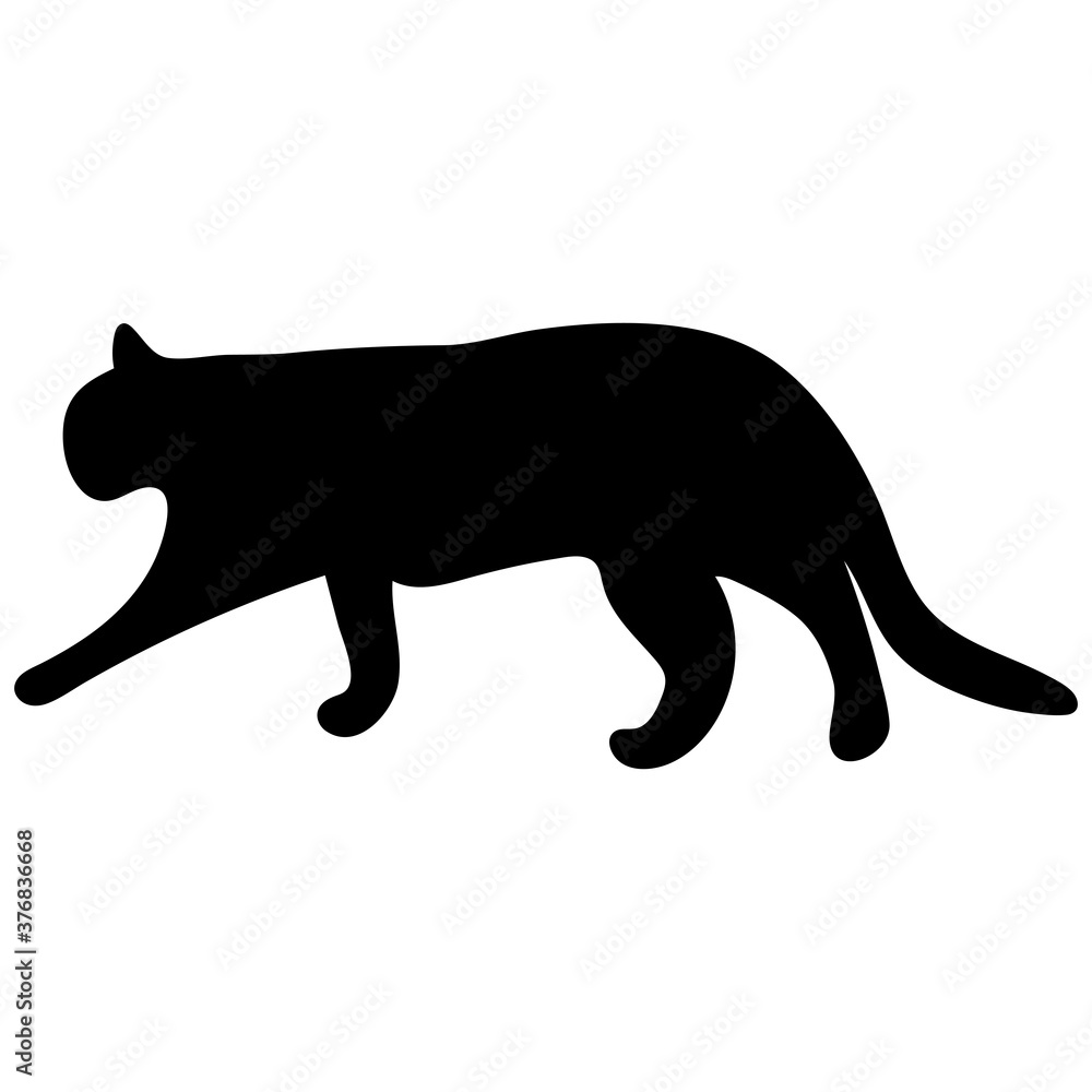 Black silhouette of a cat.