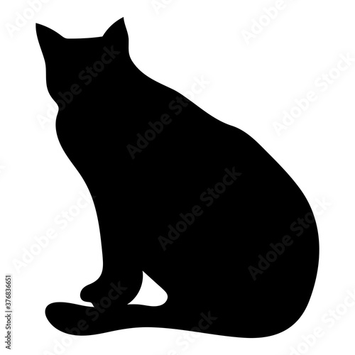 Black silhouette of a cat.