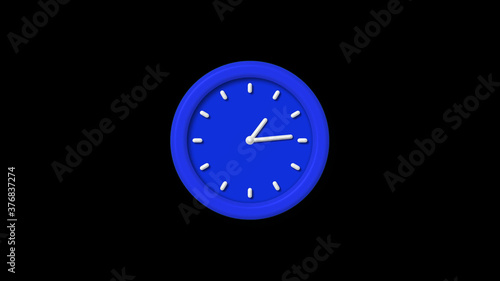 Wallpaper Mural Amazing blue color 3d wall clock icon on black background Torontodigital.ca