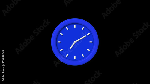 Wallpaper Mural New blue color 3d wall clock icon on black background,counting down clock icon Torontodigital.ca