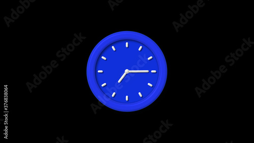 Wallpaper Mural New blue color 3d wall clock icon on black background,counting down clock icon Torontodigital.ca