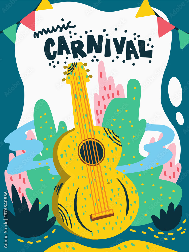carnival cover poster concept. vector illustration