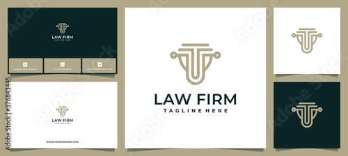 Abstract logo law firm legal logo luxury and business card