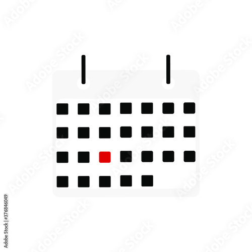 calendar icon on a white background, vector illustration