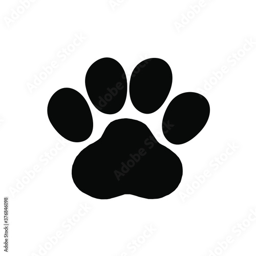 beast footprint icon on white background, vector illustration
