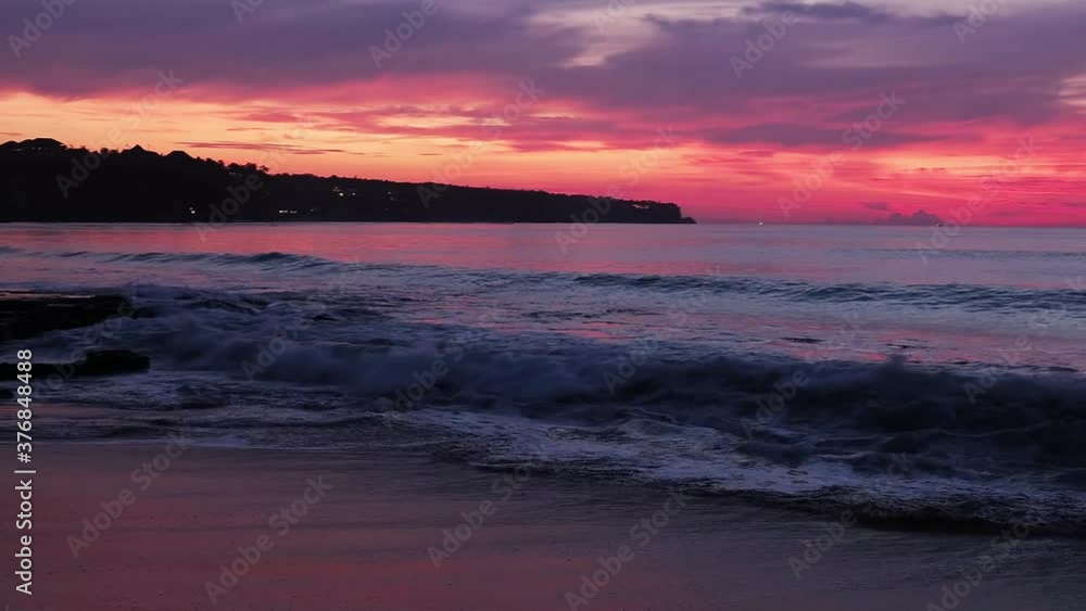 Amazing sunset over the tropical beach Amazing sunset over the tropical beach