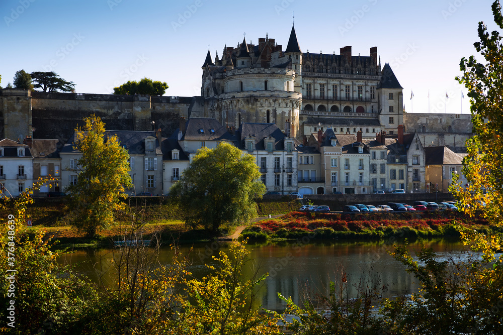 Royal Chateau in Amboise - castle in Loire valley, France