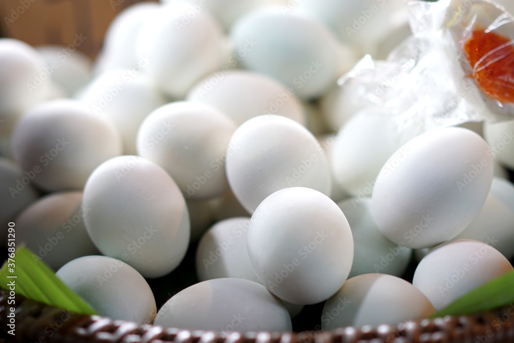 Salted eggs in the market Salted eggs in the market