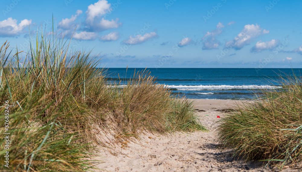 Zugang zum Ostseestrand auf der Insel Rügen, Deutschland