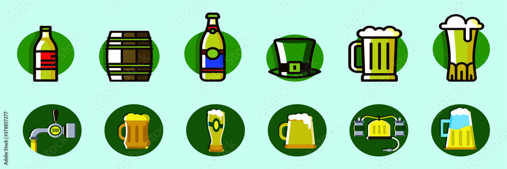 set of beer icon design template with various models. vector illustration set of beer icon design template with various models. vector illustration