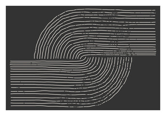 Papier peint photo Minimaliste art Illustration minimaliste contemporaine aux tons doux  © C Design Studio