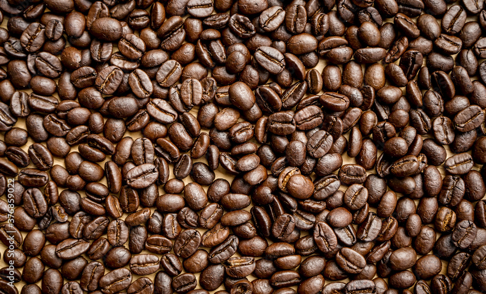 roasted coffee beans background 